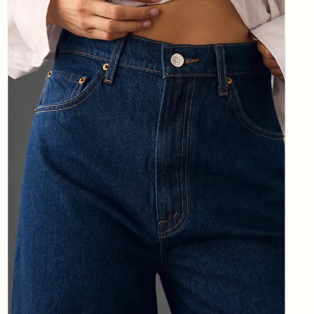 MOTHER SNACKS! The Funnel Sneak Jeans Size-31/Color: COLD BREW NWT - Picture 4 of 11